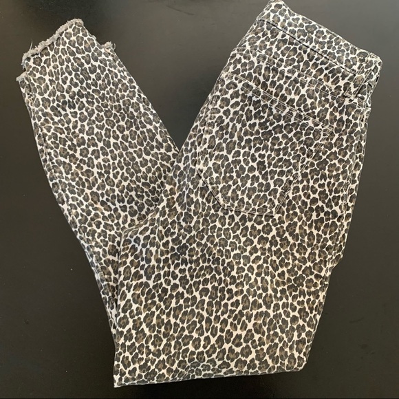 CURRENT/ELLIOTT Super Highwaist Stiletto Crop Leopard Print w/Slit Step Hem 27 - Picture 14 of 14